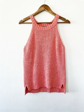 Point Sur by J. Crew Sleeveless Knit Tank Top Coral Size Medium EUC
